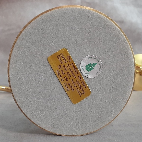 Partylite 3 Piece Brass 3 Arm Candlestick‎ Holder with Box Screw Connections - Picture 8 of 10